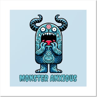 Anxiety monster Posters and Art